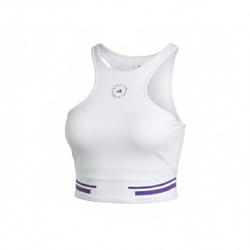Adidas Stella McCartney Racerback Crop Tank White