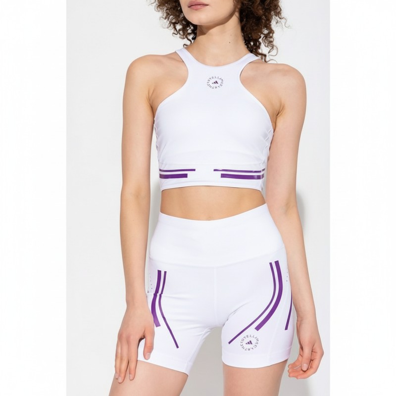 Adidas Stella McCartney Racerback Crop Tank White