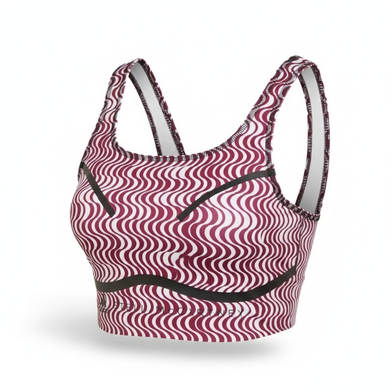 Adidas Wave Print Crop Tank Top White