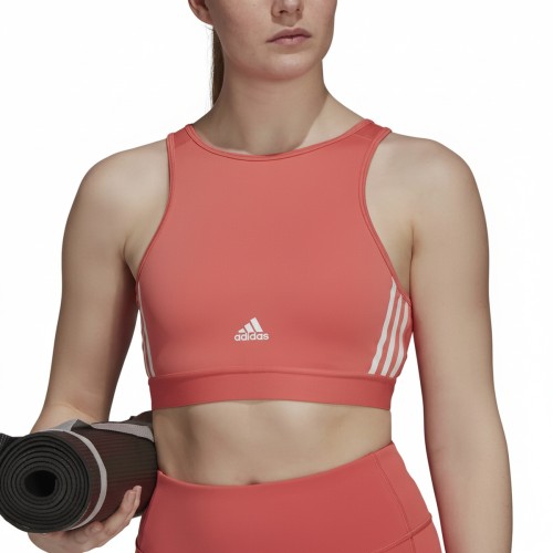 Adidas Three Stripe Sports Bra Pink