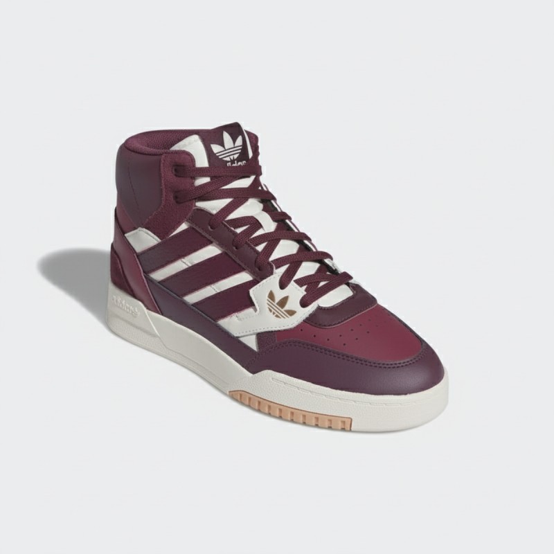 Adidas Drop Step High-Top Sneakers Burgundy