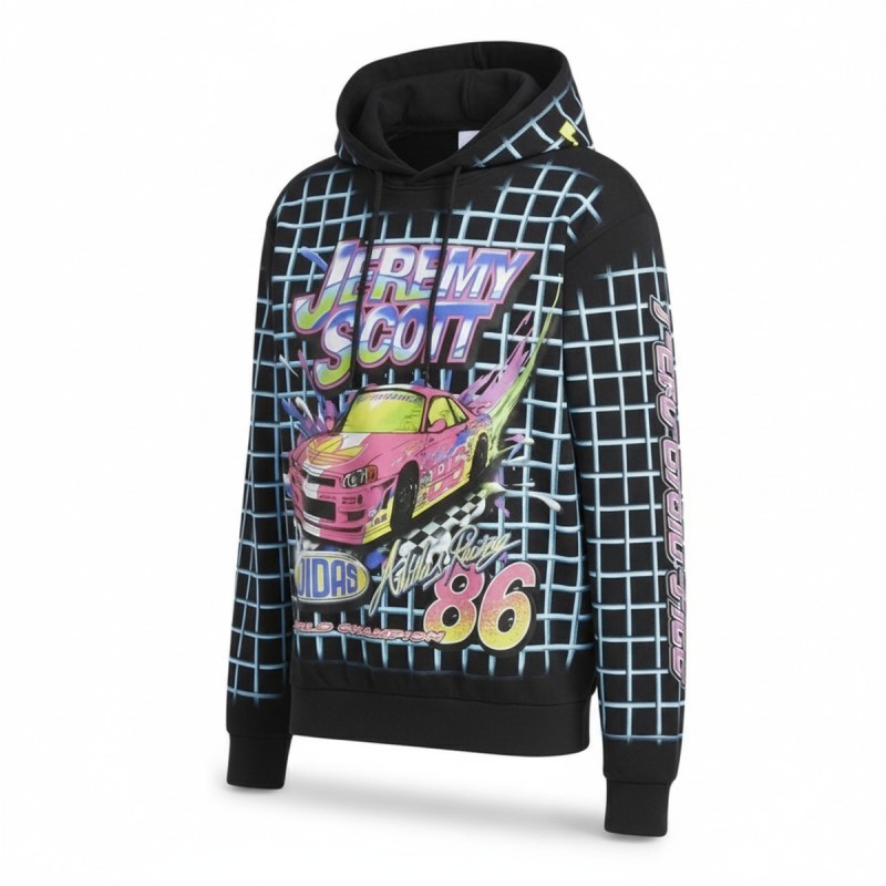 Adidas Jeremy Scott Rally Grid Hoodie Black