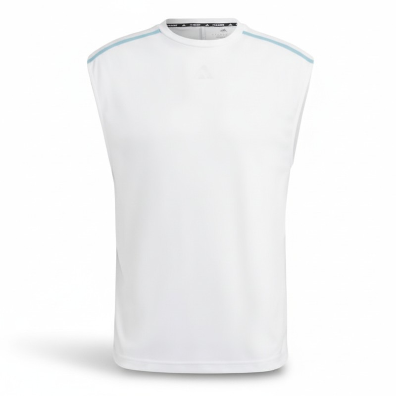 Adidas Base Sleeveless Training Tank White Blue