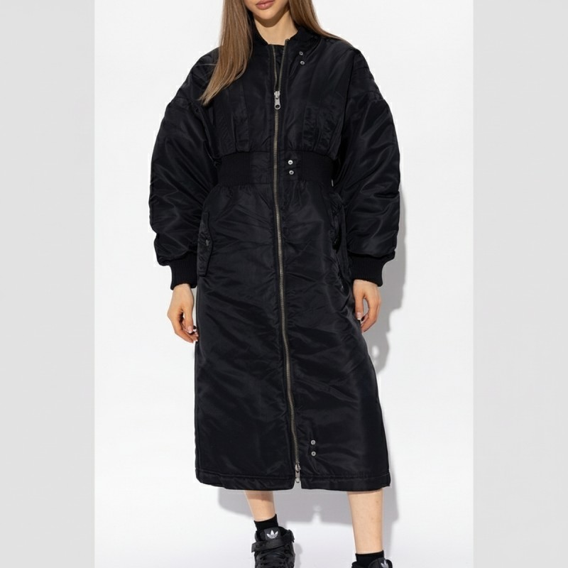 Adidas Santiago Quilted Long Coat Black