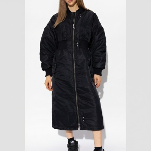 Adidas Santiago Quilted Long Coat Black