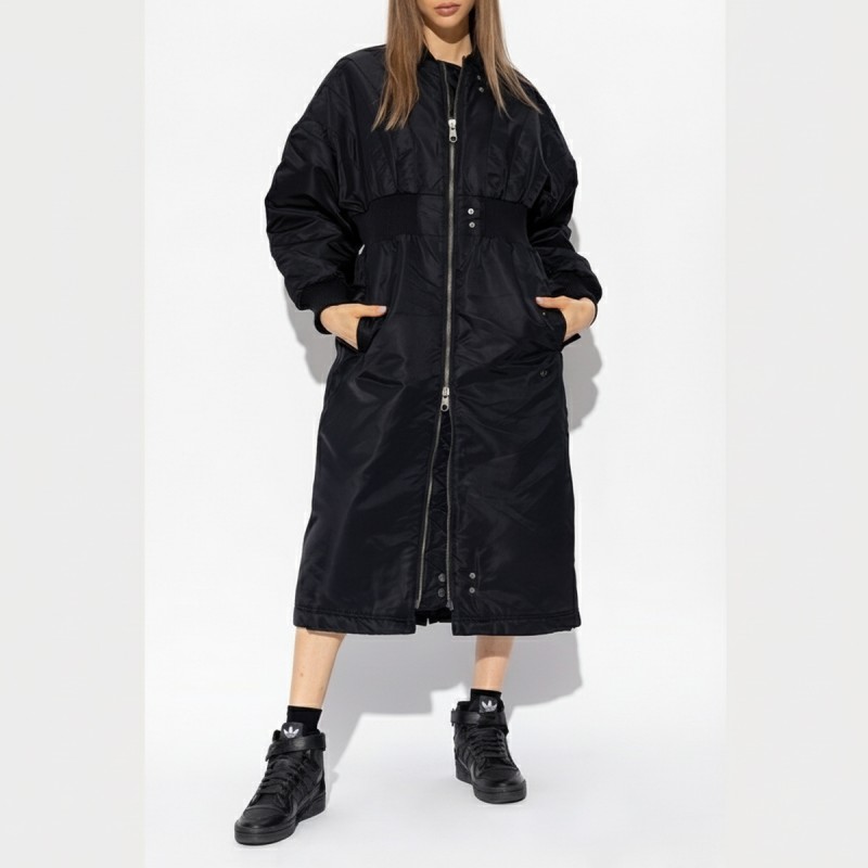 Adidas Santiago Quilted Long Coat Black