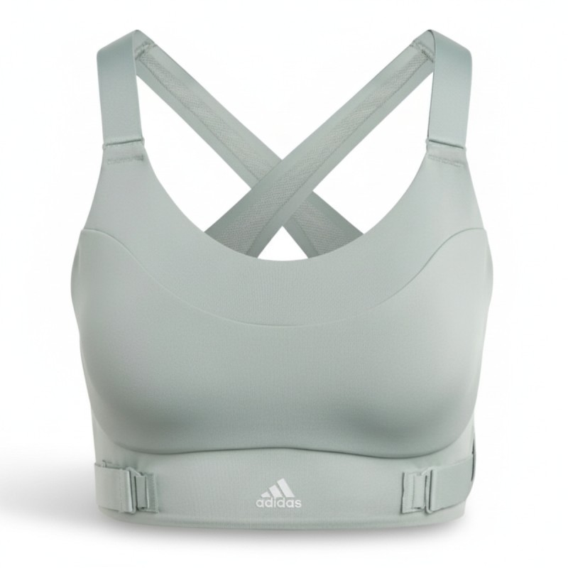 Adidas Fast Cross-Back Sports Bra Silver