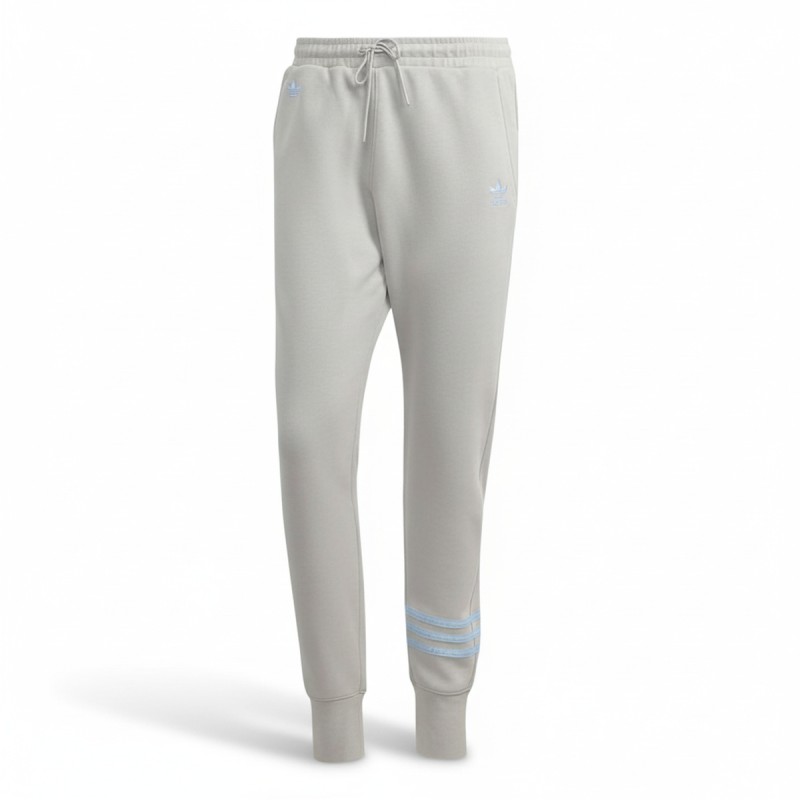 Adidas Grey Sweatpants with Blue Stripes