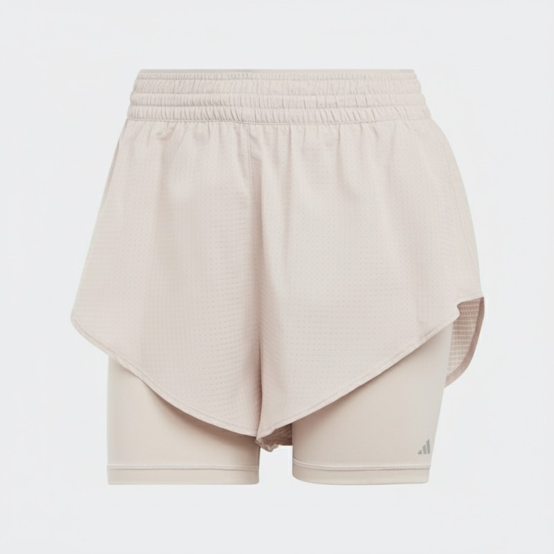 Adidas HIIT 2-in-1 Running Shorts Beige