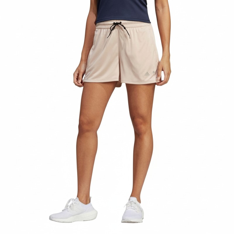 Adidas Performance Drawstring Athletic Shorts Beige