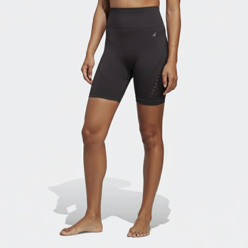 Adidas High-Waisted Biker Shorts Black
