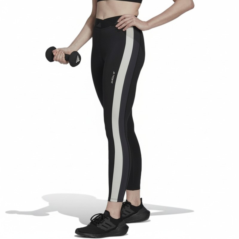 Adidas Black White Stripe Training Leggings