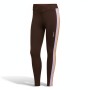 Adidas Stripe Panel Athletic Leggings Brown