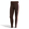 Adidas Stripe Panel Athletic Leggings Brown