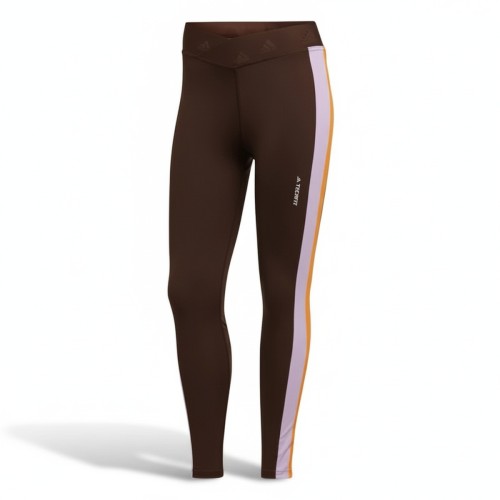 Adidas Stripe Panel Athletic Leggings Brown