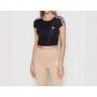 Adidas Three Stripes Cropped Tee Black