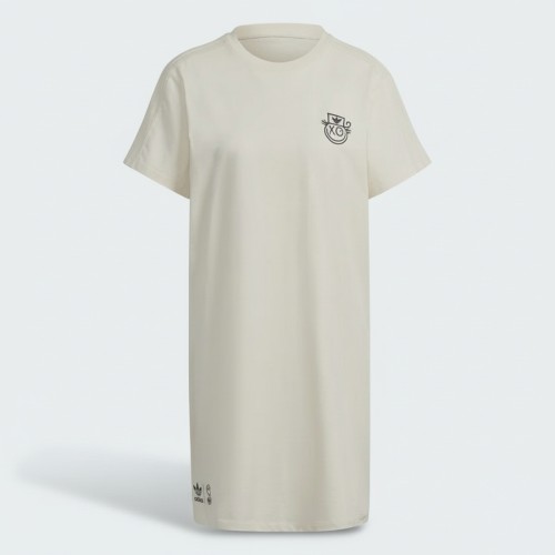 Adidas Cream T-Shirt Dress White