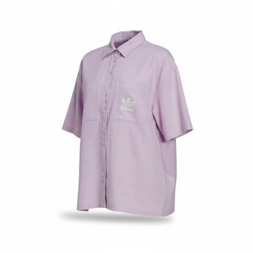 Adidas Originals Oversized Linen Shirt Purple