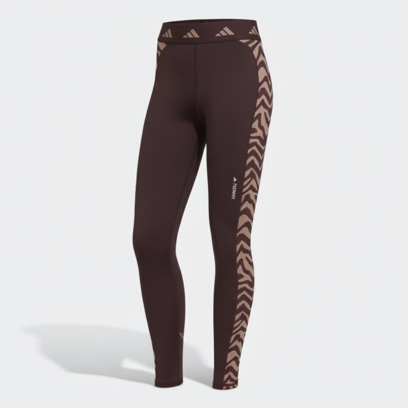 Adidas Chevron Side Stripe Leggings Brown
