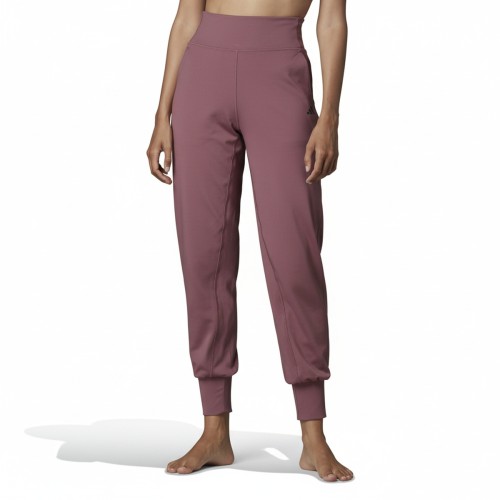 Adidas High-Waist Jogger Pants Brown