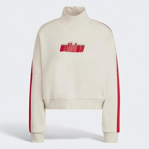 Adidas Turtleneck Cropped Sweatshirt White