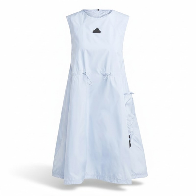 Adidas Sport Drawstring Midi Dress Blue
