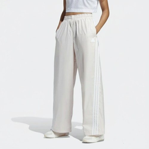 Adidas Women Wide Leg Track Pants White