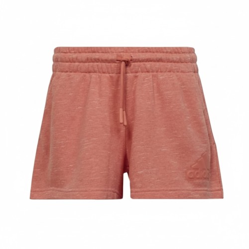 Adidas Heathered Cotton Blend Shorts Coral