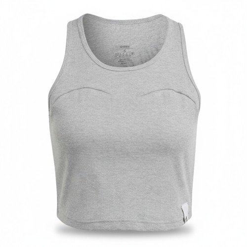 Adidas Organic Cotton Ribbed Tank Grey
