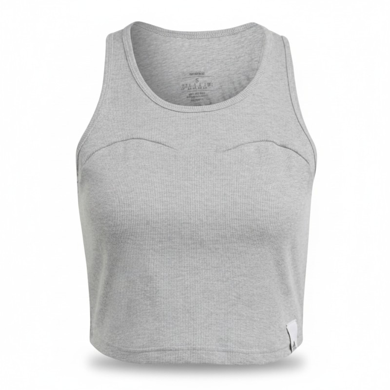 Adidas Organic Cotton Ribbed Tank Grey