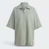 Adidas Sage Green Button-Up Shirt