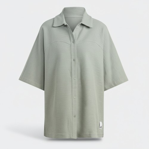 Adidas Sage Green Button-Up Shirt