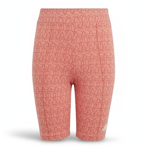 Adidas Girls Logo Pattern Leggings Pink