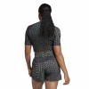 Adidas Multi-Color Print Crop Top Black