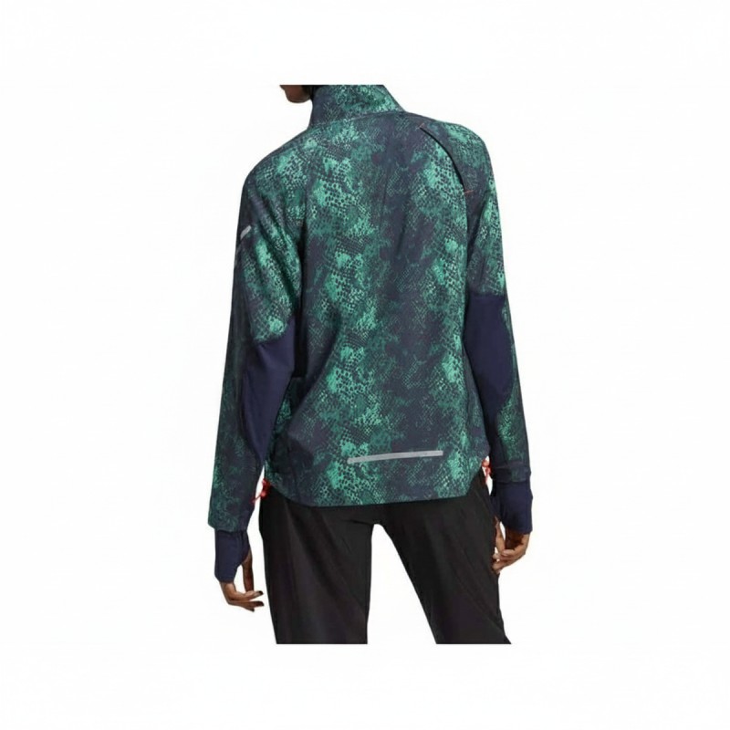 Adidas Snake Print Running Jacket Green