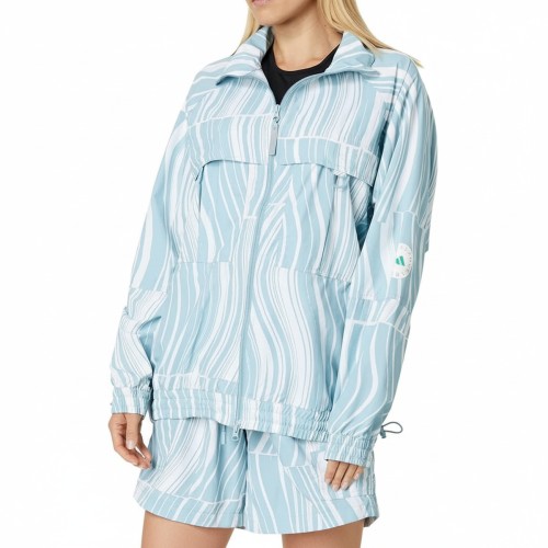 Adidas Wave Print Track Jacket White Green