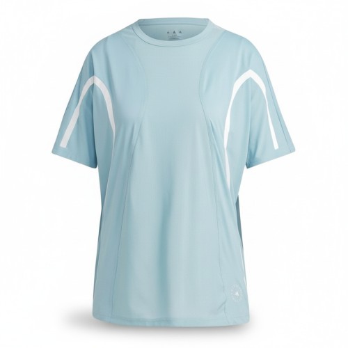 Adidas Three Stripe Athletic Tee Light Blue