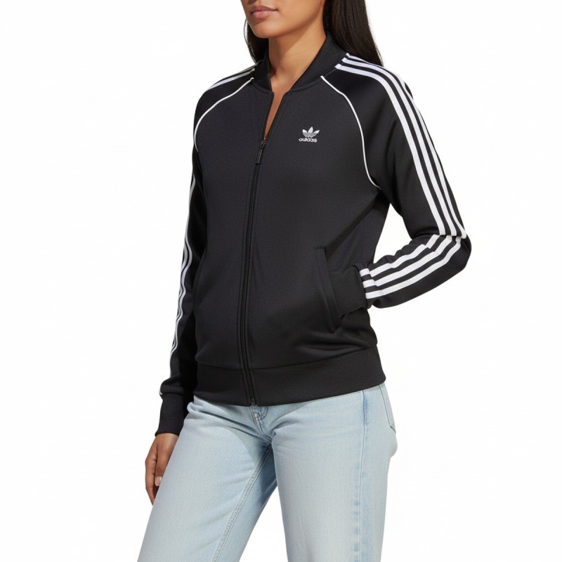 Adidas SST Three-Stripe Track Jacket Black