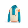 Adidas Colorblock Windbreaker Jacket Cream Teal Orange