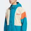 Adidas Colorblock Windbreaker Jacket Cream Teal Orange