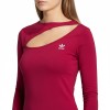 Adidas Originals Cutout Long Sleeve Top Red