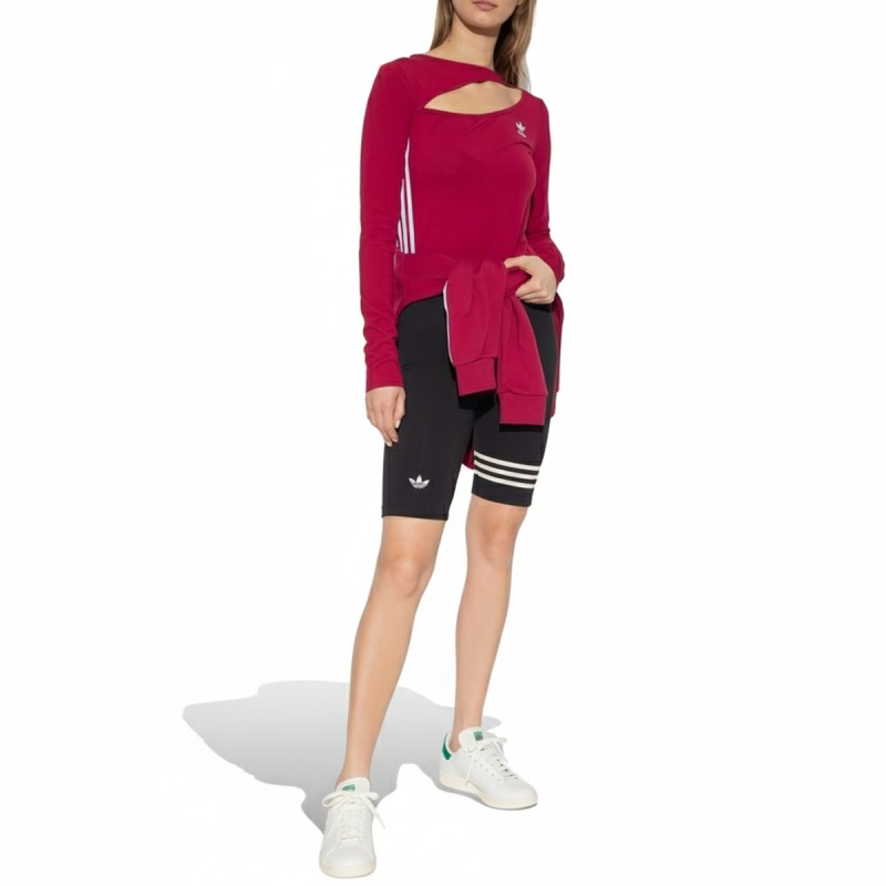 Adidas Originals Cutout Long Sleeve Top Red