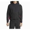 Adidas Pink Stripe Athletic Hoodie Black