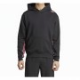 Adidas Pink Stripe Athletic Hoodie Black