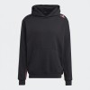 Adidas Pink Stripe Athletic Hoodie Black
