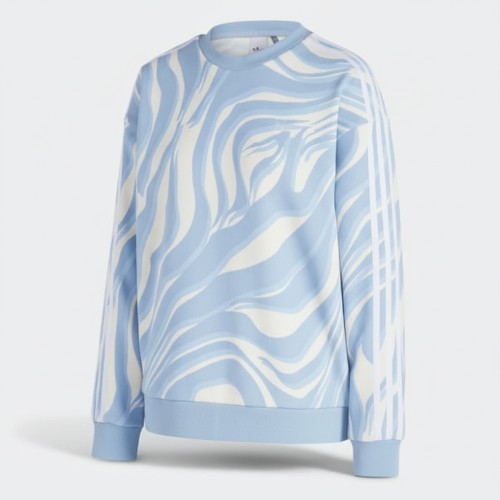Adidas Marble Print Crewneck Sweatshirt Blue