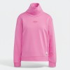 Adidas Funnel Neck Cotton Sweatshirt Pink
