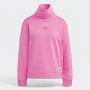 Adidas Funnel Neck Cotton Sweatshirt Pink