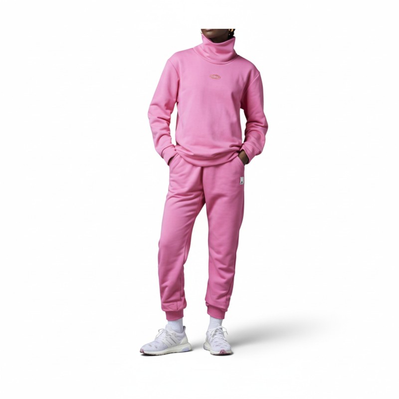 Adidas Funnel Neck Cotton Sweatshirt Pink