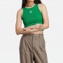 Adidas Green Ribbed Tank Top